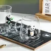 Wine Glasses Creative Cute Panda Glass Cups Modern Simplicity High Temperature Resistant Breakfast Drink Household Cartoon Office Water Cup