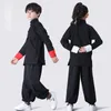 Nieuwe Jongens Meisjes Vechtsporten Praktijk Kleding Chinese Kung Fu Tai Chi Lg Mouw Stage Performance Kostuum Top + broek Set D5TX #