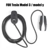 For Tesla Model 3 Y Charging Cable Organizer Wall Mount Connector Stable Holder with Chassis Bracket ABS Black Car Accessories