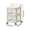 Kitchen Storage Cart For Drawer-Type Removable Rack Trolley Transparent Island Multi-Layer Cabinet