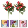 Party Decoration 2 PCS Simulation Strawberry Bouquet Liten Fake Fruit Home Decor Fruits levererar konstgjorda växter för faux bord