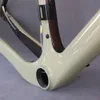 Cadre de vélo de gravier à disque à montage plat avec câble entièrement caché BB386 GR044 Toray carbone T1000 PT454C caméléon 1002