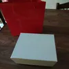 Originele doos papier binnenpapier met rode lederen dozen heren dameshorloges voor geschenkdoos 250K