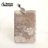 Pendant Necklaces Classic Natural Healing Crinoid Coral Gem Stone Necklace For Women And Men Chrysanthemum Jewelry BE437