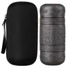 TEAWARE SET Portable tekanna Set With Bag Black Pottery Fast Cup 1 Pot 4 Cups Travel Tea Outdoor