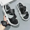 Yishen Men Sandals Casual Shoes Trend Stylish Gladiator Open Toe Platform Outdoor Beach Y Black 240328