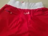 Mens''houston''Rockets''authentic Shorts basket retro nät broderade casual atletiska gymlag shorts rött 02