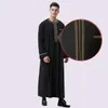 Ubranie etniczne Abaya muzułmańscy mężczyźni islam sukienki moda kaftan pakistan caftan s Arabia Jubba Thobe Marokan Dubai Musman Black Drop de Otqxr