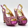 Dress Shoes Arrival Italian Ladies And Bags To Match Set Decorated With Rhinestone Bag African Sets 2024 Pumps Women