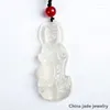 Pendant Necklaces Natural Jade Hand-Carved Jadeite Necklace Women Pendants Charm Jewelry Fashion Accessories