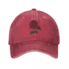 Ball Caps RED ROSE Flower Painting Cowboy Hat Military Cap Man Anime For Women Men'S