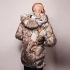 Mens Jackets Fashion Warm Leopard Thick Hooded Coat Jacket Faux Fur Outwear Overcoat Drop Delivery Apparel Clothing Outerwear Coats Dhugl