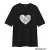 Designer Correcte en geverifieerde versie van 2024 Summer Luxury Love Pattern T-shirt met korte mouwen voor zowel mannen als vrouwen QVAY