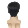 Perucas homem perucas sintéticas natural preto curto encaracolado perucas com fibra de alta temperatura uso diário moda penteado masculino cabelo falso