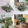 Decorative Flowers Party Ornament Realistic Artificial Eucalyptus Greenery Stems Vibrant No-maintenance Fake Plants For Natural Decor 6pcs