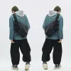 Casual Hommes Nyl Sac à bandoulière Vintage Style japonais Adolescent École Sac fourre-tout Streetwear Hommes Voyage Banlieue Sac à bandoulière C1Cb #