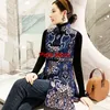 Vêtements hanfu traditionnels chinois, costume tang, gilet pour femmes, broderie, manches fr, gilet hanfu en lin cott, manteau s014 #, 2024