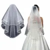 fi Breve Veli da sposa in tulle con pettine Bianco Avorio Velo da sposa a due strati per la sposa per il matrimonio Accessori da sposa P0hT #