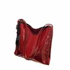 red Patent Leather Large Capacity Tote Bag Classic Texture Shoulder Underarm Bag Lady 2024 Fall Winter New Fi Commuter Pack t9eB#