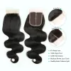 Cierre Ali Grace Hair Malaysian Body Wave 3 mechones con cierre 100% cabello humano Remy Body Wave cabello malayo con cierre de encaje 4*4