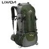 Bolsas Lixada Mochila de senderismo 50L Bolsa para deportes al aire libre de gran capacidad Mochila de viaje para acampar impermeable Mochila de escalada para montañismo