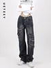 Damen Jeans UETEEY High Waisted Wide Leg Baggy Pants Streetwear Hosen Y2k Vielseitig 2024 Vintage Loose Denim Straight