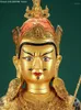 Decorative Figurines 42.5cm Copper Brass Gilding Padmasambhava Buddha Statue Tibet Buddhism Guru Rinpoche "Lotus-Born" Sculpture Home Decor