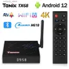 셋톱 박스 TANIX TX68 TX68 TV BOX Android 12 Allwinner H618 2GB/4GB RAM 16GB 32GB/64GB BT AVI 3D 2.4G 5G WIFI 4K HDR 미디어 플레이어 세트 상단 상자 Q240330