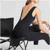 Yoga kläder jumpsuits kvinnor V-back One Piece High Stretchy bodysuits sportkläder Fitness Rompers vadderade nylon mjuk gymträning Ovearal OT4VB