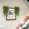 Dekorativa blommor Julsimulering Växt Pine Needle Pinecone Vine Pendant Wall Hanging Garland Xmas framför Door Ornament Home Party