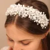 Bridal Tiara Heatwear Pearl Crown prince Mariage Bridal Tiara Crystal Band Bande de mariage Bijoux Bijoux Bridal L9NY # #