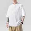 T-shirt da uomo T-shirt Hip Hop Streetwear Lino Casual 2023 Estate maniche corte Nero Bianco Tshirt Tees Camicia oversize 5Xl Drop Deliv Dhcvq