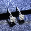 Factory Price Antler Shape S Moissanite Diamond Earrings 5Mm Round Hearts And Arrows Ear Studs Valentine's Day Present