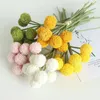 装飾的な花-9 PCSゴールデンボール人工花プラスチックフルーツブーケリビングルームテーブル結婚式の装飾偽のDIY