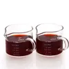 Wine Glasses 60/75ml Espresso S Glass Double Spouts Measuring Cup Heat-Resistant Handle Clear Scale Milk Coffee Measure Jug