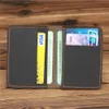 1052 NOUVELLE ARRIVE Vintage Men's Great en cuir de la carte de crédit en cuir Small Wallet Money Sac Card Card Card Mini Purse pour hommes