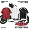 RS Men's Wear | 260G Spliced Racing Short Sleeve T-Shirt Men's Instagram Fashion Brand Motorcycle Print Men's Short Sle