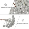 Decorative Flowers 10 Bundles Decorate Christmas Berries Red Berry Twig Stem Foam Beads Xmas Simulation