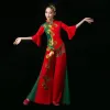 Trajes de dança clássica Yangko Dr Feminino Elegante Chiff Traditial Chinês Folk Fariy Stage Performance Cintura Tambor Dança X1u5 #