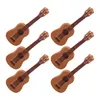 Garden Decorations 6 Pcs House Micro Landscape Guitar Ornaments Resin Model Mini Decorate Decoration Small