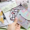 10パックセットかわいい漫画紙ステッカーバッグKawaii Diy Diary Planner Decoration Album Journal Scrapbooking Lable 240325