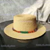 Wide Brim Hats Bucket Hats Summer straw hat Lafite straw hat round straw hat jazz hat retro colored beaded accessories fashionable and minimalist hat T240330