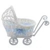 1 pc panier canne Tricycles panier de fleurs tricoté Mini voiture articles d'ameublement pour mariage bébé douche fête d'anniversaire décor 240318