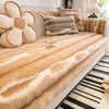 Stoelhoezen Winter Gewatteerde Verdikte Bankhoes Warm Pluche Fluwelen Kussen Zacht Antislip Woonkamer Decoratief Beschermend