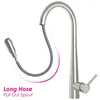 Kitchen Faucets KYLINS Pull Out Basin Brushed Nickel Stainless Steel Single Lever Faucet Sink Water Mixer Sinks