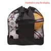 Cordão futebol ao ar livre fácil transportar pano oxford vôlei saco de basquete ombro único resistente ao desgaste alça ajustável saco de bola de malha