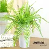 Decorative Flowers Wreaths Artificial Plants Fern Grass Wall Outdoor Decor Silk Green Leaf Plastic Home Garden Decoration Drop Deliver Dh7Ix