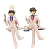 Anime Manga 2Pcs/Set Anime Detective Conan Kaitou Kiddo Kid The Phantom Thief White Suit Hat PVC Action Figures Model Decoration Toys Gifts 24329