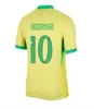 Nuove maglie da calcio della squadra nazionale Brasile da 24 euro Rodrygo Vini Jr.Neymar Jr Casemiro G.Jesus P.Coutinho All Away Men Women Kit Socks Calcio camicie da calcio