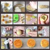 أدوات الخبز QX2E Autumn Moon Cake Mold Diy Hand Hand Press Cookie Dessert Cutter Stamps